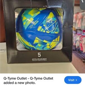 Adidas Blue and Yellow MLS Soccer Ball